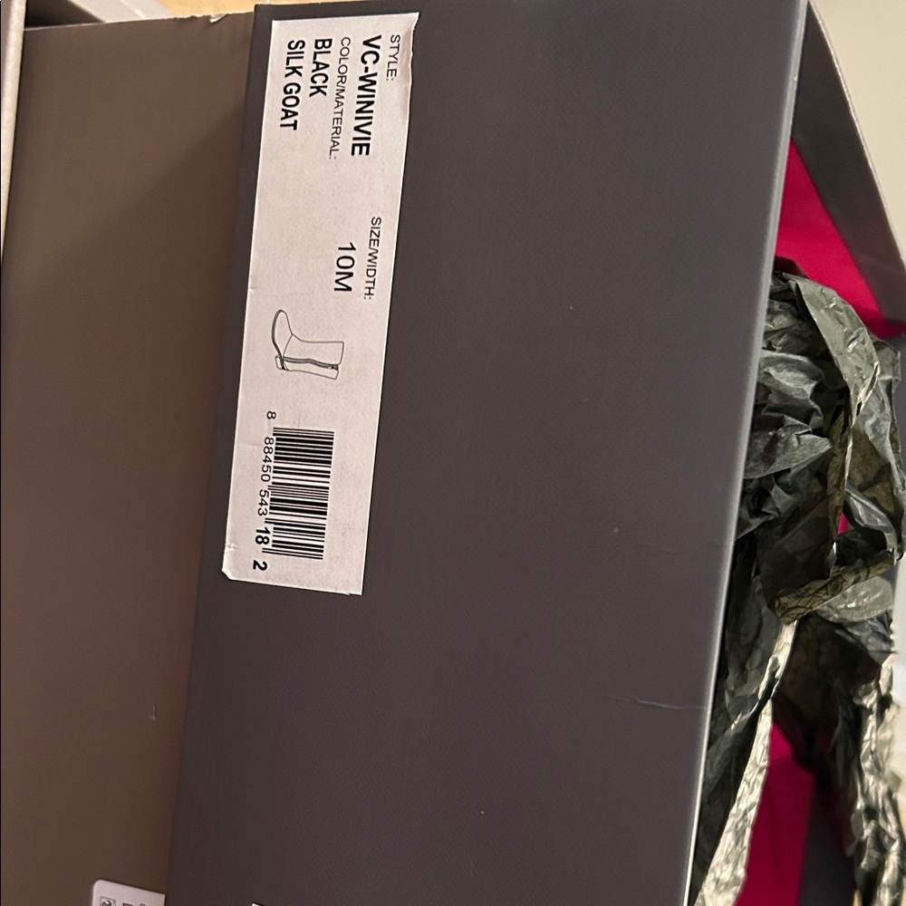 Vince Camuto Black & Gold Zipper Contemporary Boots - Picture 15 of 16